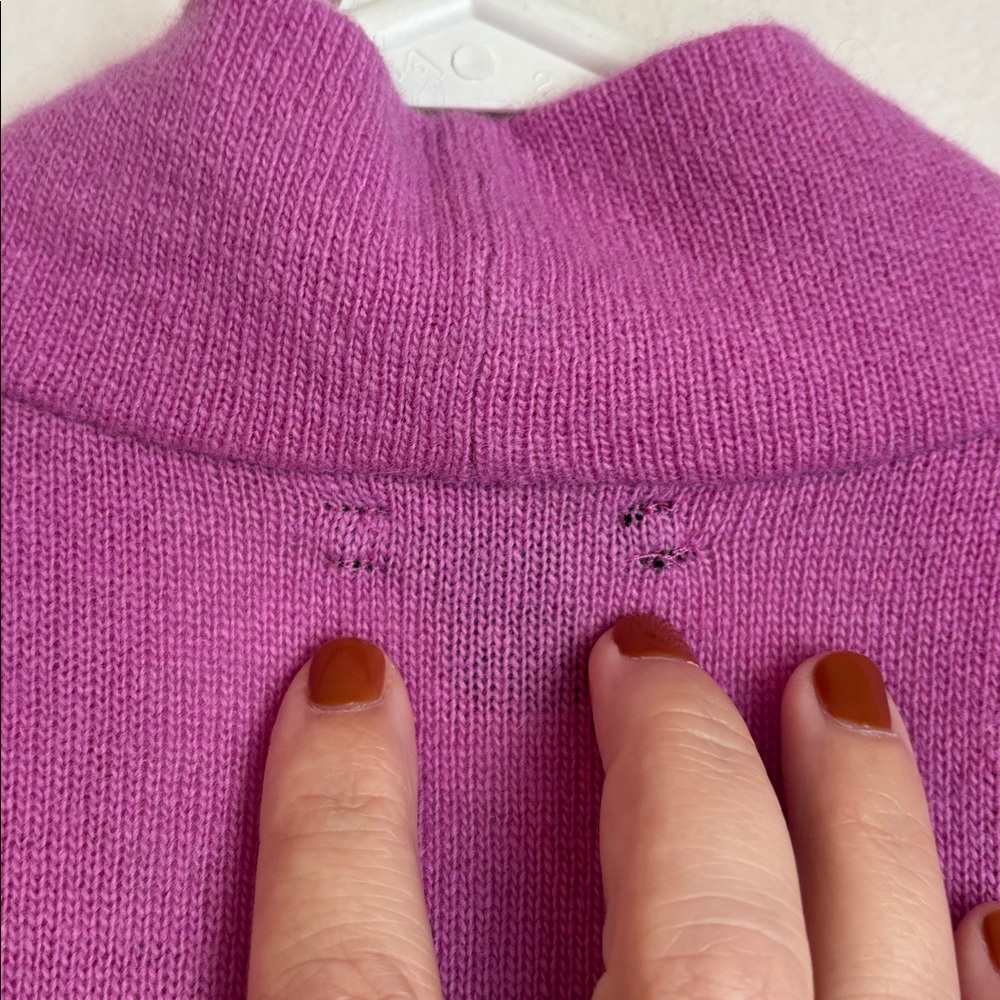 Ann Taylor Cowl neck Magenta wool angora rabbit hair cashmere Sweater small NWT - Picture 12 of 13